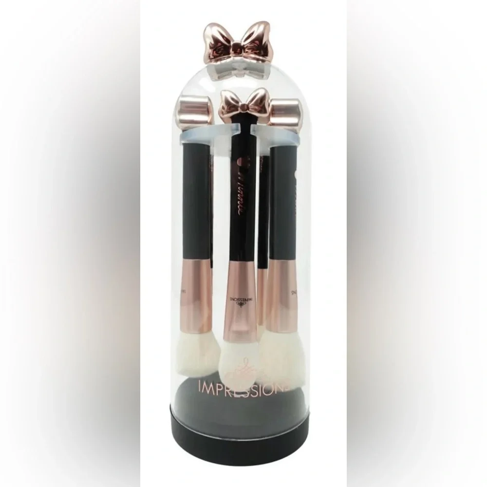 Impressions Rose Gold and Black Makeup Brush Set